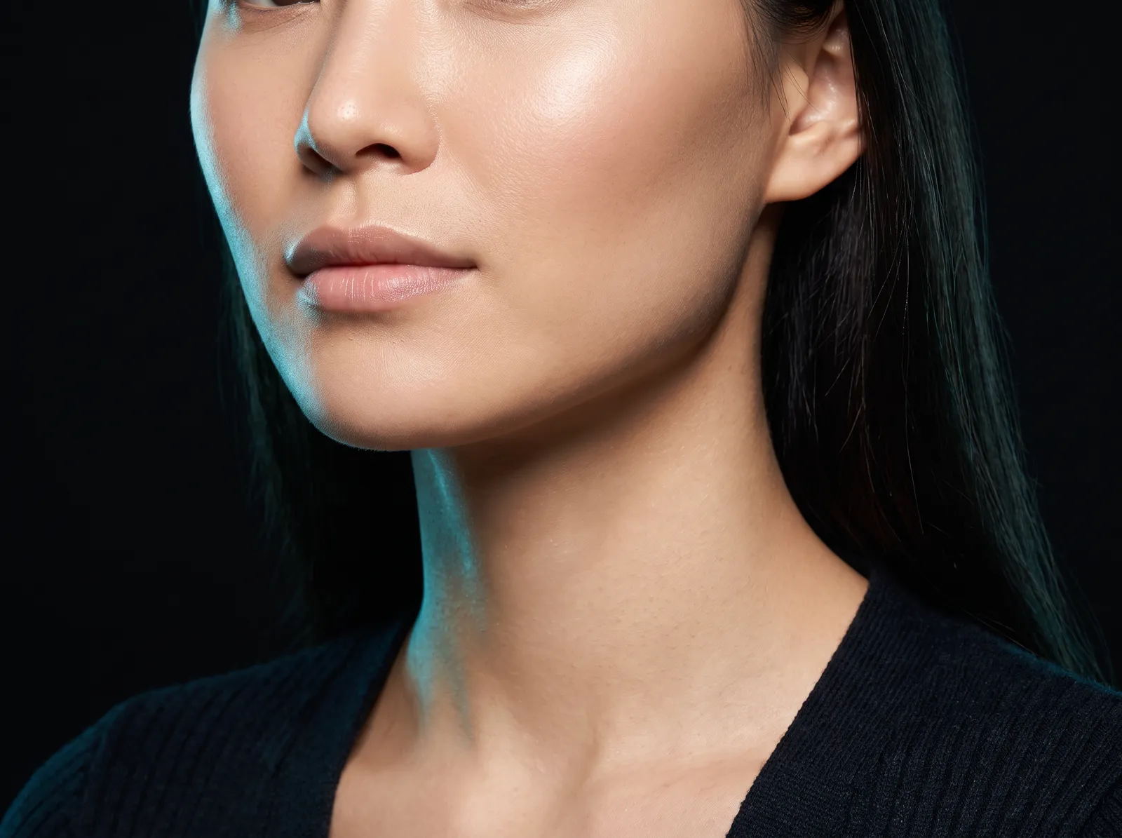 Close-up of healthy radiant skin